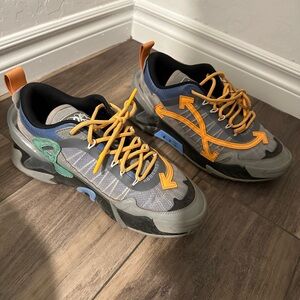 Off-White Gray and Orange Arrows Sneakers